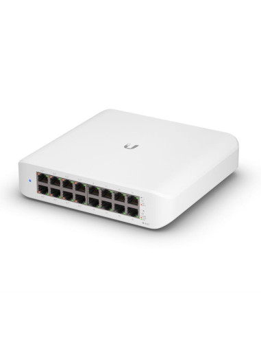 Switch, UBIQUITI, USW-LITE-16-POE, Type L2, 16x10Base-T / 100Base-TX / 1000Base-T, PoE+ ports 8, 45 Watts, USW-LITE-16-POE