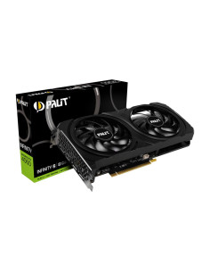 Graphics Card, PALIT, NVIDIA GeForce RTX 4060, 8 GB, GDDR6, 128 bit, PCIE 4.0 16x, GPU 1830 MHz, Dual Slot Fansink, 2xHDMI, 2xD