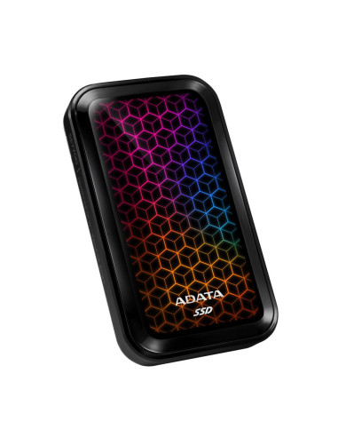 External SSD, ADATA, SE770G, 512GB, USB 3.2, Write speed 800 MBytes/sec, Read speed 1000 MBytes/sec, ASE770G-512GU32G2-CBK