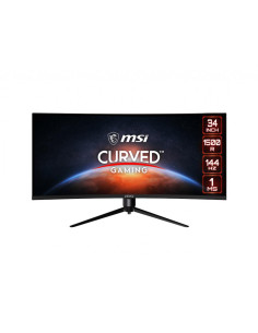 LCD Monitor, MSI, OPTIX MAG342CQR, 34", Gaming/Curved/21 : 9, Panel VA, 3440x1440, 21:9, 144Hz, Matte, 1 ms, Swivel, Pivot, Hei