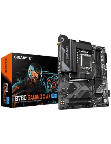 Mainboard, GIGABYTE, Intel B760 Express, LGA1700, ATX, Memory DDR5, Memory slots 4, 2xPCI-Express 3.0 16x, 1xPCI-Express 4.0 16