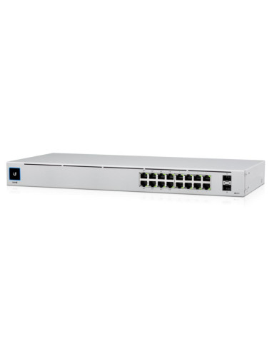 Switch, UBIQUITI, USW-16-POE, Type L2, Desktop/pedestal, Rack, 16x10Base-T / 100Base-TX / 1000Base-T, 2xSFP, PoE ports 16, PoE+