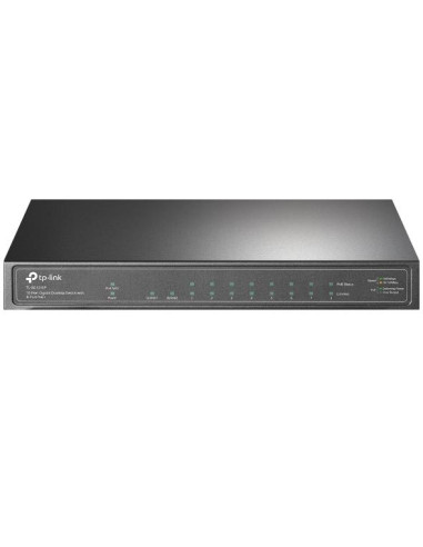 Switch, TP-LINK, TL-SG1210P, Desktop/pedestal, 9x10Base-T / 100Base-TX / 1000Base-T, 1xSFP, PoE+ ports 8, TL-SG1210P