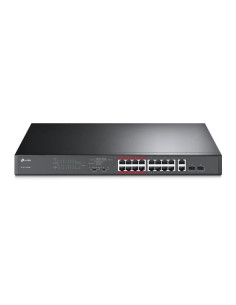 Switch, TP-LINK, Desktop/pedestal, 16x10Base-T / 100Base-TX, 2x10/100/1000BASE-T/SFP combo, PoE+ ports 16, 192 Watts, TL-SL1218