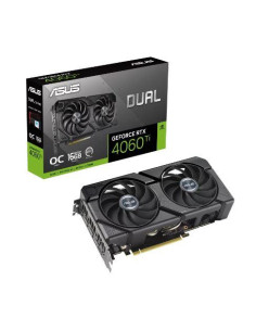 Graphics Card, ASUS, NVIDIA GeForce RTX 4060 Ti, 16 GB, GDDR6, 128 bit, PCIE 4.0 16x, Dual Slot Fansink, 1xHDMI, 3xDisplayPort,