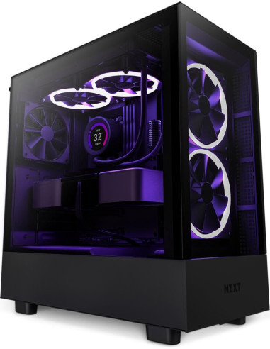 Case, NZXT, H5 ELITE, MidiTower, Case product features Transparent panel, Not included, ATX, MicroATX, MiniITX, Colour Black, C