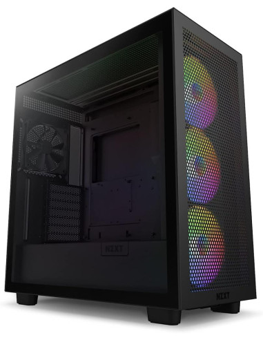 Case, NZXT, H7 Flow RGB, MidiTower, ATX, EATX, MicroATX, MiniITX, Colour Black, CM-H72FB-R1