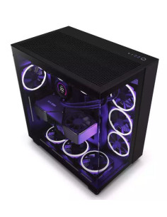 Case, NZXT, H9 FLOW, MidiTower, Case product features Transparent panel, Not included, ATX, MicroATX, MiniITX, Colour Black, CM