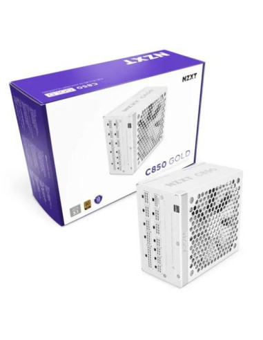 Power Supply, NZXT, 850 Watts, Efficiency 80 PLUS GOLD, MTBF 100000 hours, PA-8G2BW-EU