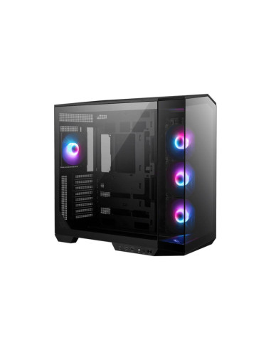 Case, MSI, MAG PANO 100R PZ, MidiTower, Case product features Transparent panel, ATX, MicroATX, MiniITX, Colour Black, MAGPANO1