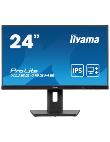 LCD Monitor, IIYAMA, 23.8", Business, Panel IPS, 1920x1080, 16:9, 100Hz, Matte, 0.5 ms, Speakers, Swivel, Pivot, Height adjusta