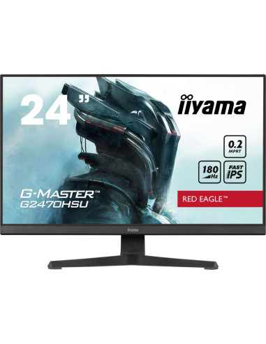 LCD Monitor, IIYAMA, G2470HSU-B6, 24", Panel IPS, 1920x1080, 16:9, 180Hz, Matte, 0.2 ms, Speakers, Colour Black, G2470HSU-B6