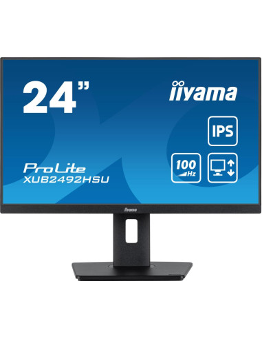 LCD Monitor, IIYAMA, XUB2492HSU-B6, 24", Panel IPS, 1920x1080, 16:9, Matte, 0.4 ms, Speakers, Swivel, Pivot, Height adjustable,