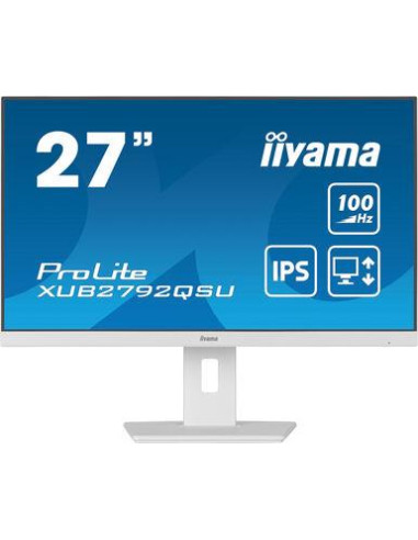 LCD Monitor, IIYAMA, 27", Business, Panel IPS, 2560x1440, 16:9, 100Hz, Matte, 0.4 ms, Speakers, Swivel, Pivot, Height adjustabl