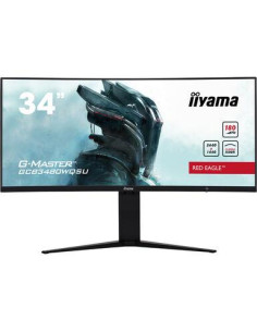 LCD Monitor, IIYAMA, 34", Gaming/Curved/21 : 9, Panel VA, 3440x1440, 21:9, 180Hz, Matte, 0.4 ms, Speakers, Height adjustable, T