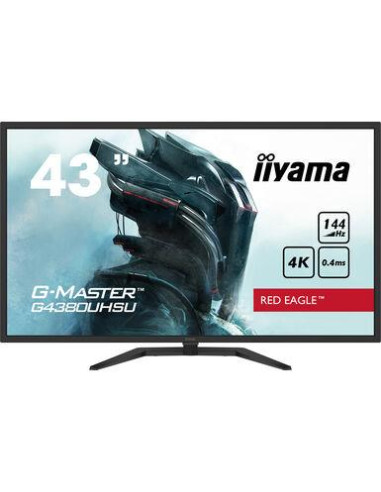 LCD Monitor, IIYAMA, 43", Gaming/4K, Panel VA, 3840x2160, 16:9, 144Hz, Matte, 0.4 ms, Speakers, Tilt, Colour Black, G4380UHSU-B