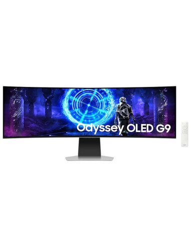 Monitor, SAMSUNG, 49", Gaming/Curved, 5120x1440, 32:9, 0.03 ms, Speakers, Height adjustable, Tilt, Colour Silver, LS49DG950SUXE