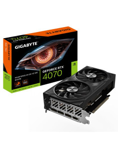 Graphics Card, GIGABYTE, NVIDIA GeForce RTX 4070, 12 GB, GDDR6, 192 bit, PCIE 4.0 16x, GPU 2490 MHz, Dual Slot Fansink, 1xHDMI,