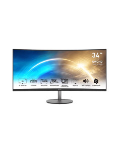 LCD Monitor, MSI, PRO MP341CQ, 34", Business/Curved/21 : 9, Panel VA, 3440x1440, 21:9, 100Hz, Matte, 4 ms, Speakers, Tilt, PROM