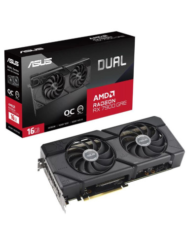 Graphics Card, ASUS, AMD Radeon RX 7900 GRE, 16 GB, GDDR6, 256 bit, PCIE 4.0 16x, Two and Half Slot Fansink, 1xHDMI, 3xDisplayP