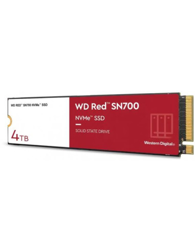 SSD, WESTERN DIGITAL, Red SN700, 4TB, M.2, NVMe, Write speed 3100 MBytes/sec, Read speed 3400 MBytes/sec, TBW 5100 TB, WDS400T1