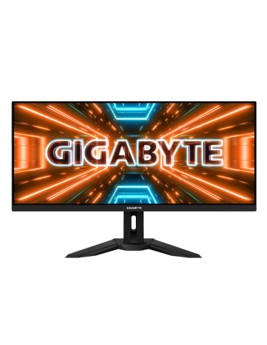 LCD Monitor, GIGABYTE, M34WQ-EK, 34", Gaming/21 : 9, Panel IPS, 3440x1440, 21:9, 144Hz, Matte, 1 ms, Speakers, Swivel, Height a