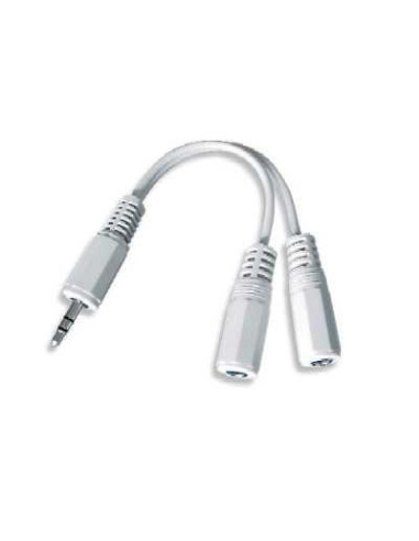 CABLE AUDIO SPLITTER 3.5MM/10CM WHT CCA-415-0.1M GEMBIRD