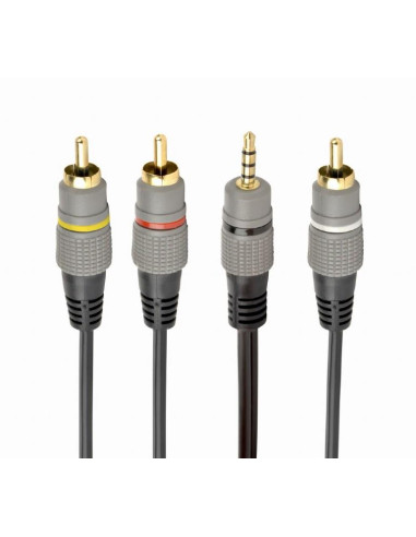 CABLE AUDIO 3.5MM 4PIN TO 3RCA/AV 1.5M CCAP-4P3R-1.5M GEMBIRD