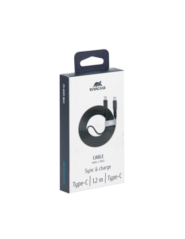 CABLE USB-C TO USB-C 1.2M/BLACK PS6005 BK12 RIVACASE