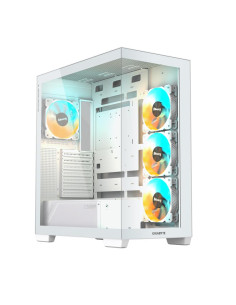 Case, GIGABYTE, MidiTower, Case product features Transparent panel, ATX, MicroATX, MiniITX, Colour White, GB-C500PIST