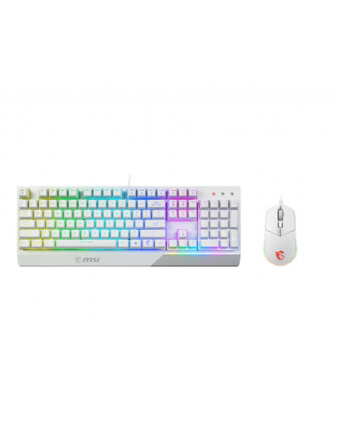 KEYBOARD +MOUSE/VIGOR GK30 COMBO WHITE US MSI