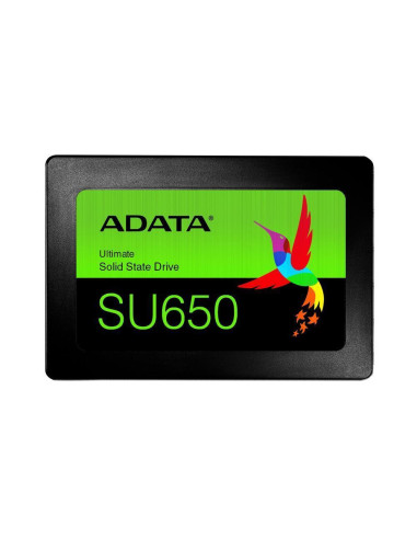 SSD, ADATA, SU650, 512GB, SATA 3.0, Write speed 450 MBytes/sec, Read speed 520 MBytes/sec, 2,5", TBW 140 TB, MTBF 2000000 hours