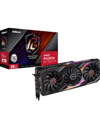 Graphics Card, ASROCK, AMD Radeon RX 7900 XTX, 24 GB, GDDR6, 384 bit, PCIE 4.0 16x, 1xHDMI, 3xDisplayPort, RX7900XTXPG24GO