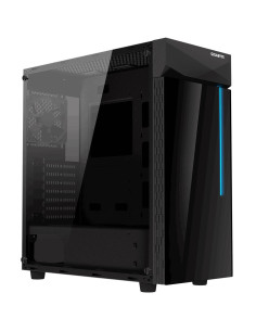 Case, GIGABYTE, C200 GLASS, MidiTower, Not included, ATX, MicroATX, MiniITX, Colour Black, GB-C200G