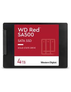 SSD, WESTERN DIGITAL, Red SA500, 4TB, SATA 3.0, Write speed 520 MBytes/sec, Read speed 560 MBytes/sec, 2,5", TBW 500 TB, MTBF 1