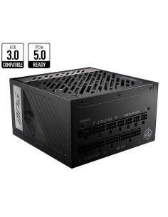 Power Supply, MSI, 1000 Watts, Efficiency 80 PLUS GOLD, PFC Active, MPGA1000GPCIE5