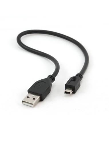 CABLE USB2 AM-MINI 30CM BLACK/CCP-USB2-AM5P-1 GEMBIRD