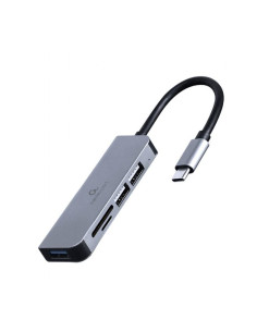 I/O HUB USB-C 3PORT+CR/UHB-CM-CRU3P1U2P2-01 GEMBIRD