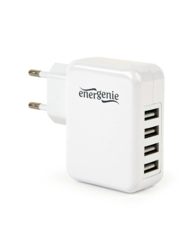 CHARGER USB UNIVERSAL WHITE/4PORT EG-U4AC-02 GEMBIRD