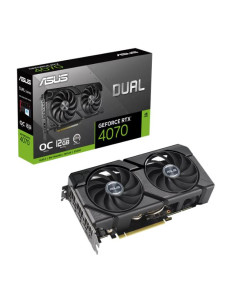 Graphics Card, ASUS, NVIDIA GeForce RTX 4070, 12 GB, GDDR6, 192 bit, PCIE 4.0 16x, Triple slot Fansink, 1xHDMI, 3xDisplayPort, 