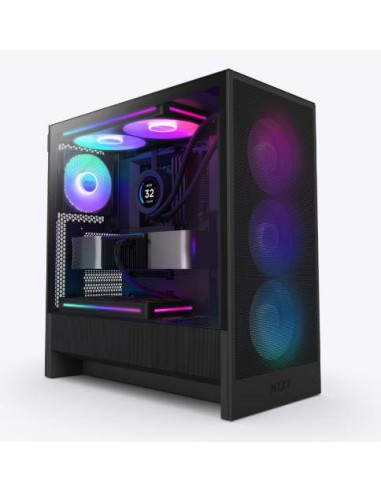 Case, NZXT, H5 FLOW RGB 2024, MidiTower, Case product features Transparent panel, Not included, ATX, EATX, MicroATX, MiniITX, C