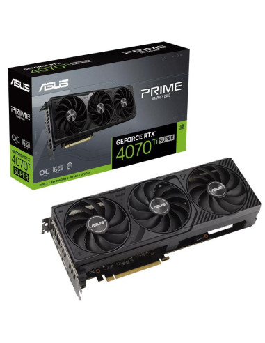 Graphics Card, ASUS, NVIDIA GeForce RTX 4070 SUPER, 16 GB, GDDR6X, 256 bit, Triple slot Fansink, 1xHDMI, 3xDisplayPort, PRIME-R