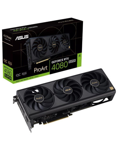 Graphics Card, ASUS, NVIDIA GeForce RTX 4080 SUPER, 16 GB, GDDR6X, 256 bit, PCIE 4.0 16x, 1xHDMI, 3xDisplayPort, PROART-RTX4080