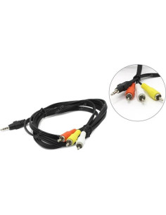 CABLE AUDIO 3.5MM 4PIN TO 3RCA/AV 2M CCA-4P2R-2M GEMBIRD