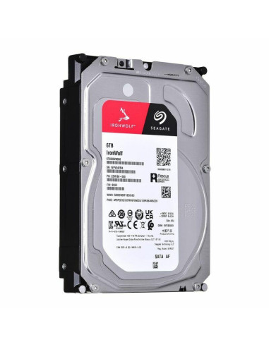 HDD, SEAGATE, IronWolf, 6TB, SATA, 256 MB, 5400 rpm, Discs/Heads 4/8, 3,5", ST6000VN006