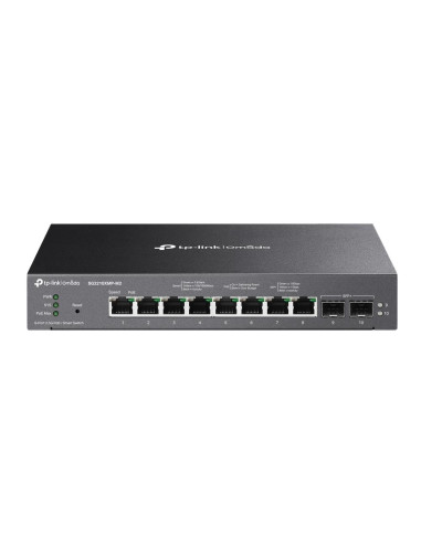 Switch, TP-LINK, Type L2, Desktop/pedestal, 8x2.5GbE, 2xSFP+, PoE+ ports 8, 160 Watts, SG2210XMP-M2