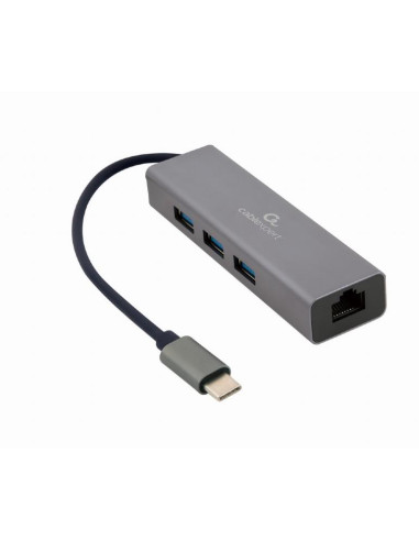 I/O ADAPTER USB-C TO LAN RJ45/USB HUB A-CMU3-LAN-01 GEMBIRD