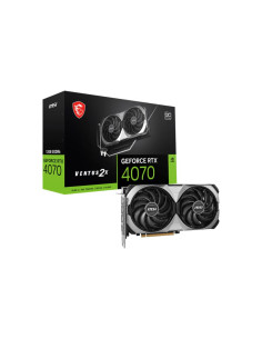 Graphics Card, MSI, NVIDIA GeForce RTX 4070, 12 GB, GDDR6, 192 bit, PCIE 4.0 16x, Dual Slot Fansink, 1xHDMI, 3xDisplayPort, RTX