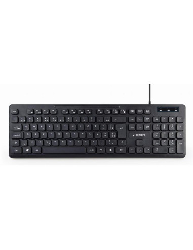 KEYBOARD MULTIMEDIA USB ENG/BLACK KB-MCH-04 GEMBIRD