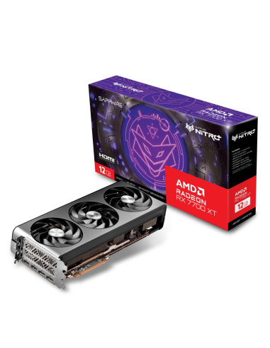 Graphics Card, SAPPHIRE, AMD Radeon RX 7700 XT, 12 GB, GDDR6, 192 bit, PCIE 4.0 16x, 2xHDMI, 2xDisplayPort, 11335-02-20G